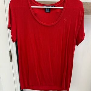 Ralph Lauren Red Relaxed Short Sleeve Tee